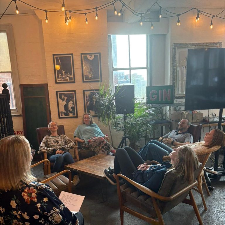 A close-up shot of someone using sound bowls.