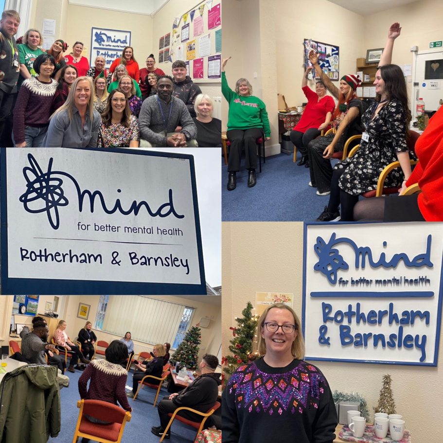 A selection of images from one of Rebecca's Workplace Wellness talks at Mind, Rotherham and Barnsley.